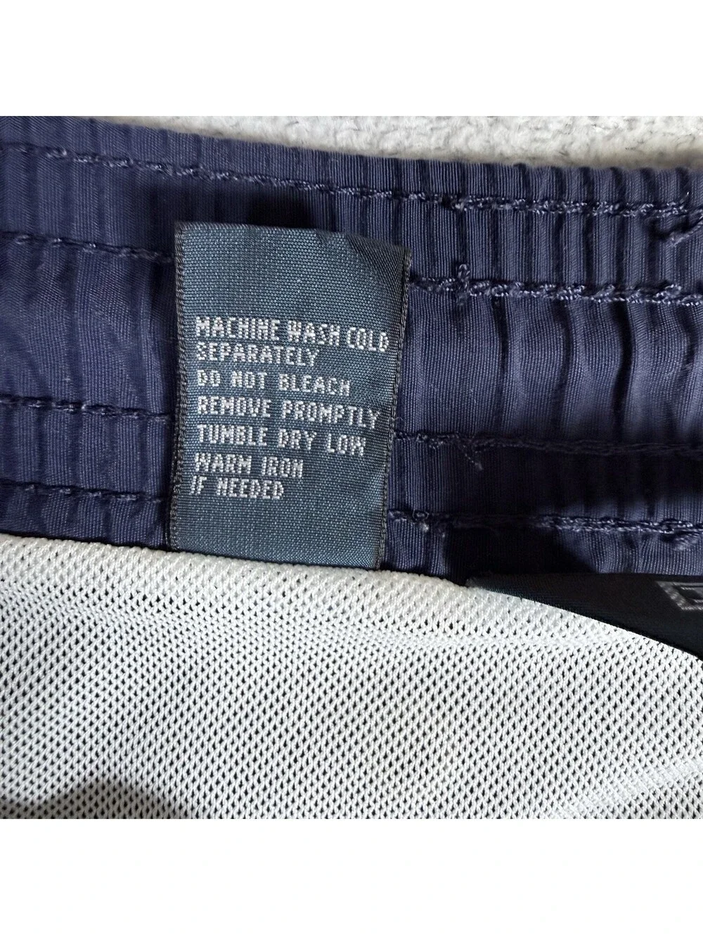 Polo Ralph Lauren Swim Trunks Mens Medium Navy Blue Yellow Pony Mesh Lined